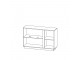 Ares 138 cm - 138.2/90.5/40 cm, Sideboard/Display, White gloss with oak 