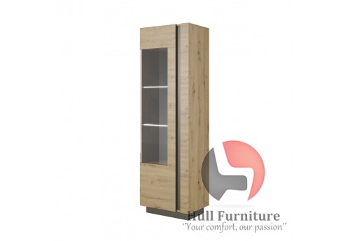 Ares oak display cabinet 
