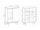 Low Display Cabinet - 90 / 134 / 40 cm, white / white gloss + riviera oak trim