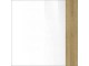 Adele - Wardrobe - 80 / 197 / 56 cm, white / white gloss + riviera oak trim