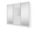 TV wardrobe, white + mirror 250cm