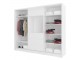 TV wardrobe, white + mirror 250cm