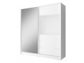 TV wardrobe, white + mirror 200cm