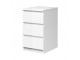 Nina - Bedside table - 3 Drawers in White High Gloss