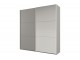ROSE 200 cm tall wardrobe, platinum-light grey + mirror 