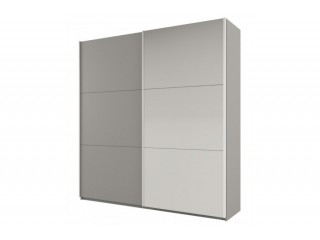 RODOS 200 cm tall wardrobe, platinum-light grey + mirror 