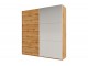 ROSE 200 cm tall wardrobe, wood effect wotan oak + mirror