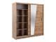 VENICE 203cm wardrobe, wood effect wotan oak + mirrors