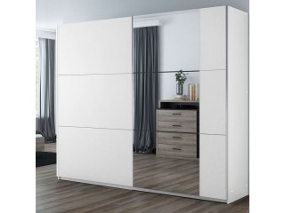 BALIA wardrobe, white +  mirror 250cm