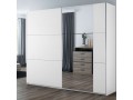 BASTIA wardrobe, white +  mirror 250cm