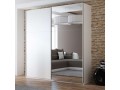 VIGO wardrobe 200cm, large mirror, white matt