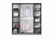 VIVA wardrobe 225cm, large mirror, white matt