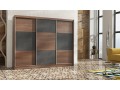 CORDOBA wardrobe 250cm, sterling oak + brown concrete
