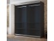 VIVA wardrobe 200cm, black + large mirror