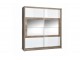 SHURI wardrobe 200cm, canyon oak + white matt + mirrors
