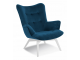 Chair - navy blue, white legs