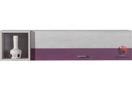 NET - Wall shelf NX14 Purple/white pine