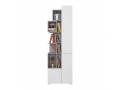 Simba - Bookcase, 60 / 190 / 40 cm - Concrete / White Lux / Oak  