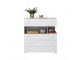 Simba - Chest of drawers, 85 / 90 / 40 cm- Concrete / White Lux / Oak 