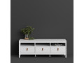 BARCELONA - Tv-unit 3 drawers in White. W 1512 x H 541 x D 384 mm, FREE UK DELIVERY 