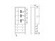 BARCELONA - Witryna 2 drzwi ze szkłem + 3 szuflady w kolorze białym. Darmowa dostawa na terenie UK. SZ 778.5 x W 1990 x G 325 mm