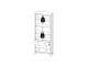 BARCELONA - Witryna 2 drzwi ze szkłem + 3 szuflady w kolorze białym. Darmowa dostawa na terenie UK. SZ 778.5 x W 1990 x G 325 mm
