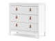 BARCELONA - Chest 3 drawers in White. W 821 x H 797 x D 384 mm, FREE UK DELIVERY