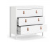 BARCELONA - Chest 3 drawers in White. W 821 x H 797 x D 384 mm, FREE UK DELIVERY