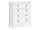 BARCELONA - Chest 3+2 drawers in White. W 821 x H 989 x D 384 mm, FREE UK DELIVERY