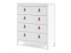 BARCELONA - Chest 3+2 drawers in White. W 821 x H 989 x D 384 mm, FREE UK DELIVERY