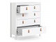 BARCELONA - Komoda 3 + 2 szuflady w kolorze białym. Darmowa dostawa na terenie UK. SZ 821 x W 989 x G 384 mm