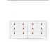 BARCELONA - Podwojna komoda 4 + 4 szuflady w kolorze białym. Darmowa dostawa na terenie UK. SZ 1594 x W 797 x G 384 mm
