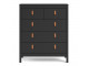 BARCELONA - Komoda 3 + 2 szuflady w kolorze czarnym. Darmowa dostawa na terenie UK. SZ 821 x W 989 x G 384 mm