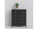 BARCELONA - Chest 3+2 drawers in Black. W 821 x H 989 x D 384 mm, FREE UK DELIVERY