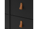 BARCELONA - Podwojna komoda 4 + 4 szuflady w kolorze czarnym. Darmowa dostawa na terenie UK. SZ 1594 x W 797 x G 384 mm