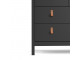 BARCELONA - Double dresser 4+4 drawers in Black. W 1594 x H 797 x D 384 mm, FREE UK DELIVERY