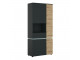 LUCI - 4 door tall display cabinet LH (including LED lighting) in Platinum and Oak. W 904 x H 1990 x D 400 mm, FREE UK DELIVERY 