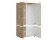 LUCI - 4 door wardrobe (including LED lighting) in White and Oak. W 954 x H 1990 x D 580 mm, FREE UK DELIVERY