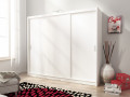 Malibu 250cm - White - Sliding door wardrobe with FREE LED LIGHT