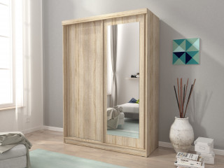 ALASKA 150 cm - Oak sonoma - Sliding door wardrobe with mirror