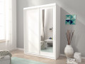 ALASKA 150 cm - White - Sliding door wardrobe with mirror