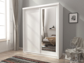 ALASKA 200 cm - white - Sliding door wardrobe with mirror