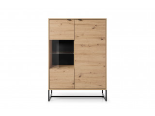 Alice - Low Display Cabinet, Oak Artisan, 93cm 