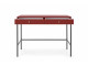 Mono Dressing Table/ Console table - Burgundy Colour 104cm wide Black Metal Stand