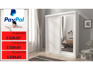 ALASKA 200 cm - white - Sliding door wardrobe with mirror