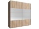 MIKA 150cm - Dąb Sonoma + Lustro, szafa z  drzwiami przesuwanymi