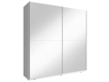MIKA III 150cm lub 200cm - Biały + Lustro, szafa z  drzwiami przesuwanymi