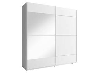 MIKA IV 150cm lub 200cm - Biały + Lustro, szafa z  drzwiami przesuwanymi