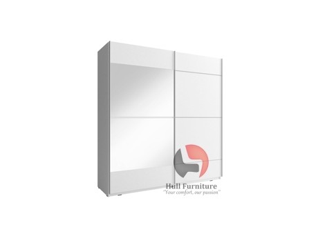MIKA  IV 150cm or 200cm - White - Sliding door wardrobe with mirror
