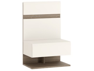 Abbie -Bedside Extension for bed in white with an Truffle Oak Trim